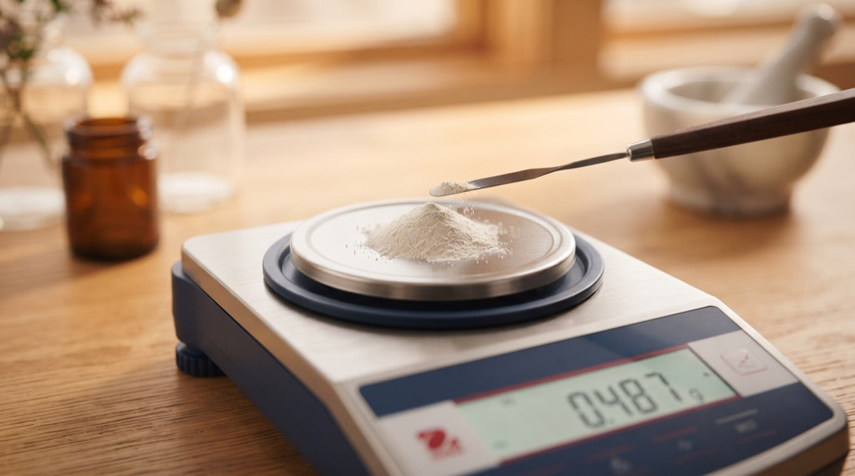 Precisely measured mineral dose