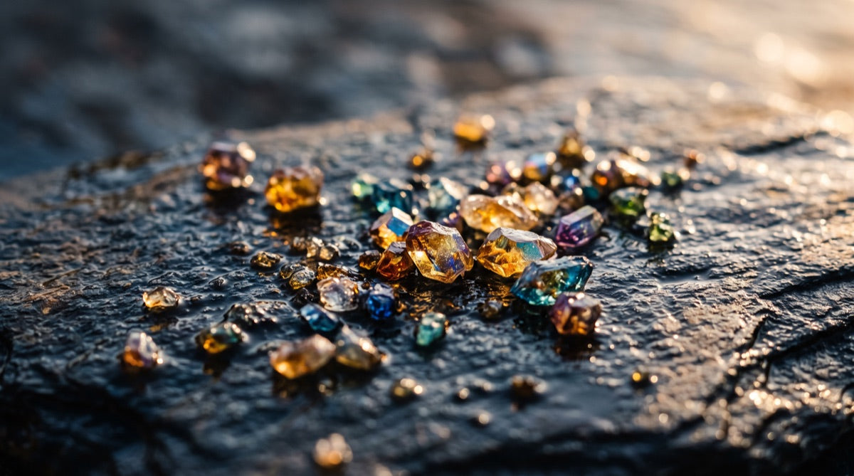 Trace mineral crystals